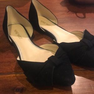Nine West Black Bow Flats NWOB